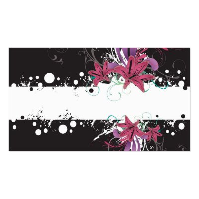 Floral Profile Card Business Card Template by coconutpie