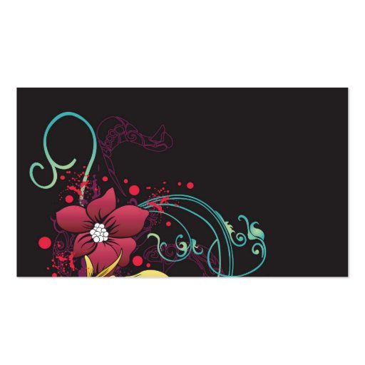 Floral Profile Card Business Card (front side)