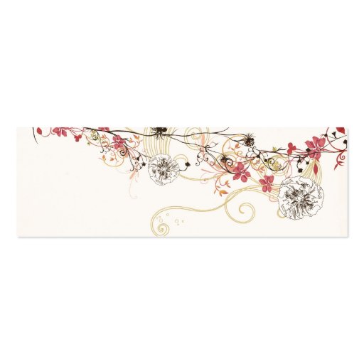 Floral Profile Card Business Card Template (front side)