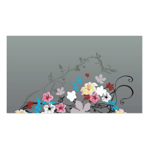 Floral Profile Card Business Card Templates (front side)