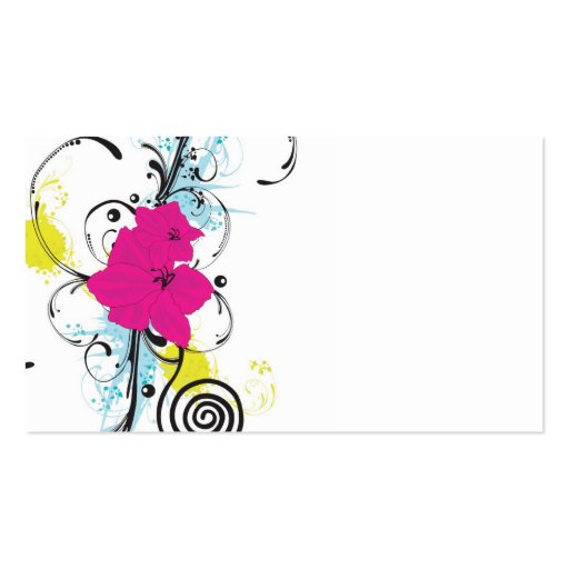 Floral Profile Card Business Card Templates