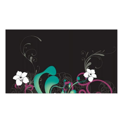 Floral Profile Card Business Cards