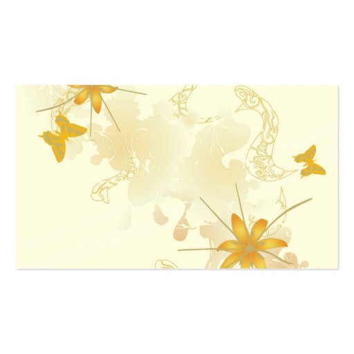 Floral Profile Card Business Cards (front side)