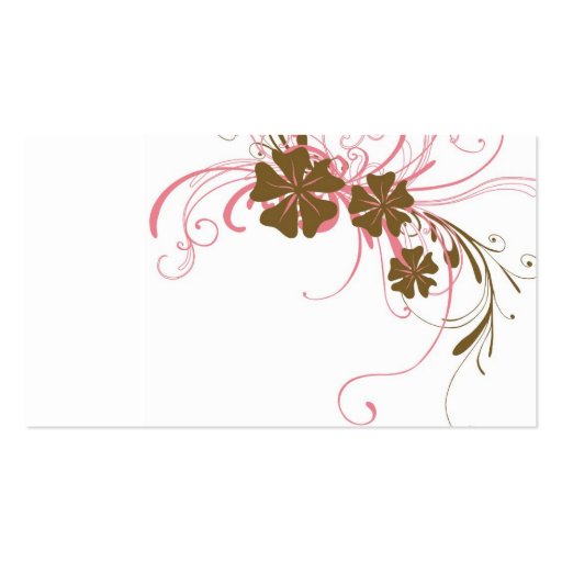 Floral Profile Card Business Cards (back side)