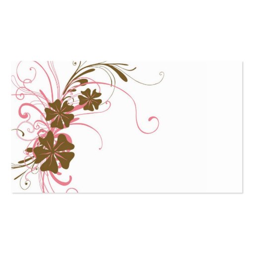 Floral Profile Card Business Cards