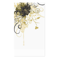Floral Profile Card business cards by coconutpie Floral Profile Card business cards
