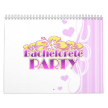 floral purple bachelorette party yellow flowers calendars