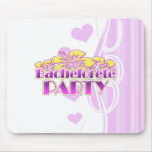 floral purple bachelorette party yellow flowers mousepads