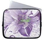 floral purple  elegance laptop computer sleeve