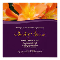 Floral Purple Engagement Invitation