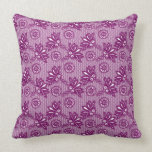 Floral Purple Lace Throw Pillows
