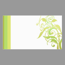 floral rainbow green business cards