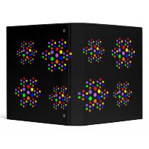 Floral Rainbow Spots Binder
