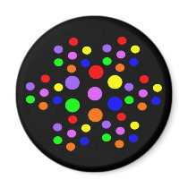 Floral Rainbow Spots Magnet
