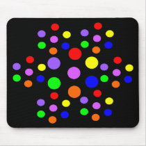 Floral Rainbow Spots Mousepad