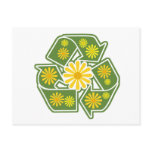 Floral Recycle Sign Post Card
