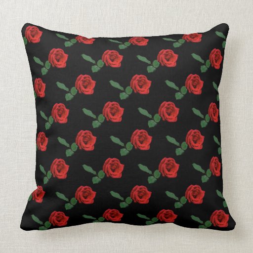 Floral Red Rose Throw Pillows Zazzle