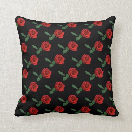 Floral Red Rose Throw Pillows Zazzle