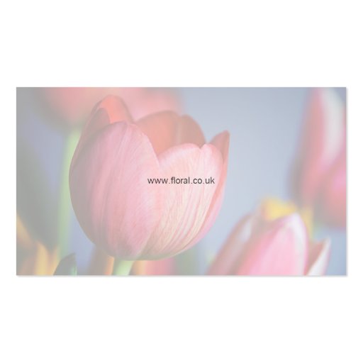 Floral - Red Tulips Business Card (back side)
