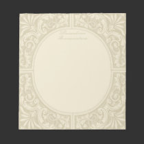 Floral Relief Circular Frame notepads