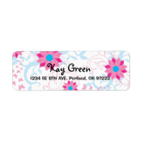 Floral Return Address Label labels