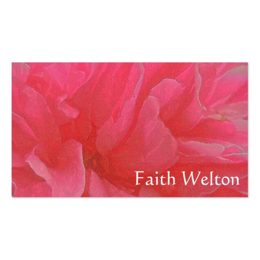 Floral Rhapsody in Magenta and Red Business Card Templates (front side)