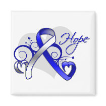 Floral Ribbon Hope - ALS Disease Refrigerator Magnets
