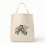 Floral Ribbon Hope - Asthma Tote Bag