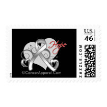 Floral Ribbon Hope - Bone Cancer Stamps