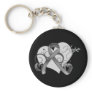 Floral Ribbon Hope - Brain Tumor Key Chains