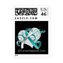 Floral Ribbon Hope - Cervical Cancer Stamps
