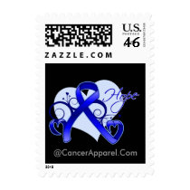 Floral Ribbon Hope - Colon Cancer Postage Stamps