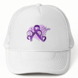 Floral Ribbon Hope - Fibromyalgia Hats