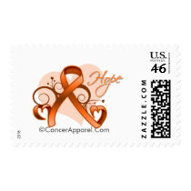 Floral Ribbon Hope - Leukemia Postage Stamps