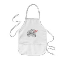 Floral Ribbon Hope - Lung Cancer Apron