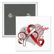 Floral Ribbon Hope - Myelodysplastic Syndromes Pin