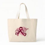 Floral Ribbon Hope - Sickle Cell Anemia Canvas Bag