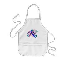 Floral Ribbon Hope - Thyroid Cancer Apron