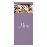 Floral Ribbon Wedding Menu Card Personalized Invitation