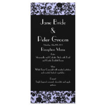 Floral Rococo Wedding, menu/program rack card