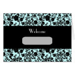 Floral Rococo Wedding, table setting note card