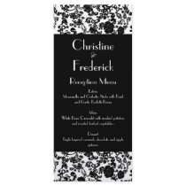 Floral Rococo Wedding, wedding menu and program Custom Rack Cards