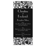 Floral Rococo Wedding, wedding menu and program Custom Rack Cards