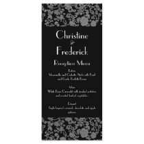Floral Rococo Wedding, wedding menu and program Rack Card