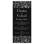 Floral Rococo Wedding, wedding menu and program Rack Card