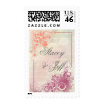 Floral romantic wedding stamps