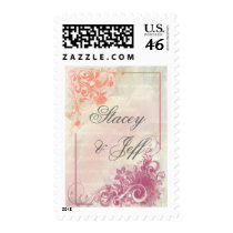 Floral romantic wedding stamps stamps