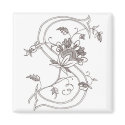 Floral S Magnet