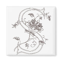Floral S Magnet