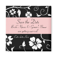 Floral Save the Date Magnet magnet